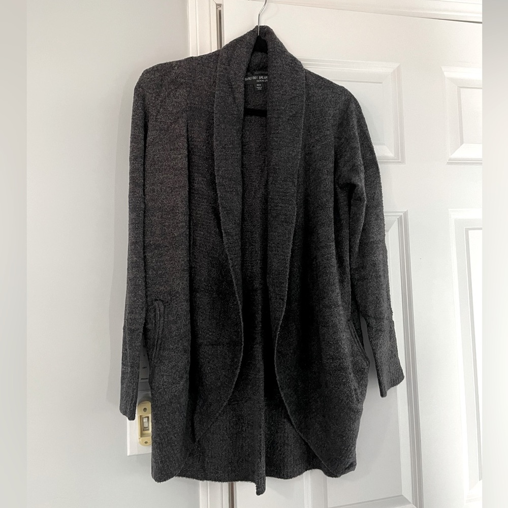 Barefoot dreams circle cardigan in gray